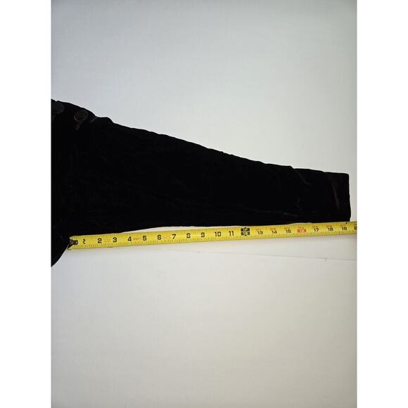 Yves Saint Laurent Vintage Black Velvet Top Button Shoulder Size 34 Viscose/Silk - Picture 15 of 16